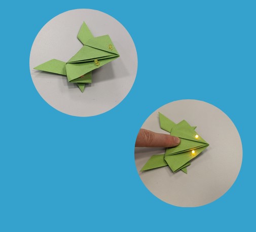 Wir basteln leuchtende Origamifrösche